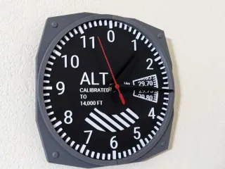 Altimeter themed avionics clock (No CFS/MMU needed)