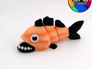 Flexi Piranha | Print-in-place | No Support