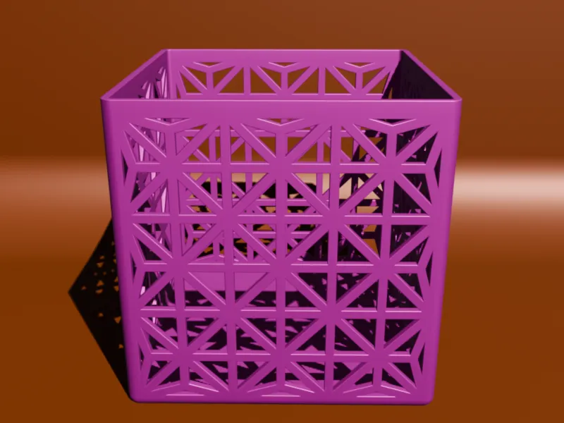 Modern Floral / Circle Cutout Storage Box V3D ID-38