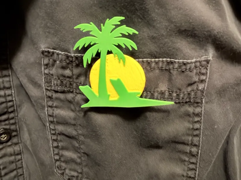 Hawaii-Freitag Hemdtaschen-Pin: Knopfloch-Taschenabzeichen