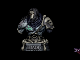 Death Darksiders Bust STL  Sculpture 3D Print Model-0