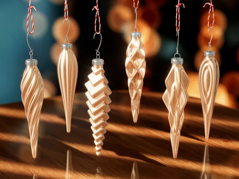 Christmas Ornament Set Pt III: (Vase Mode Icicle Baubles)