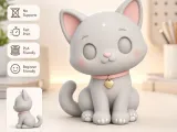 Cute Cartoon Kitten-0