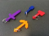 Minecraft Tools Keychain PLA-0