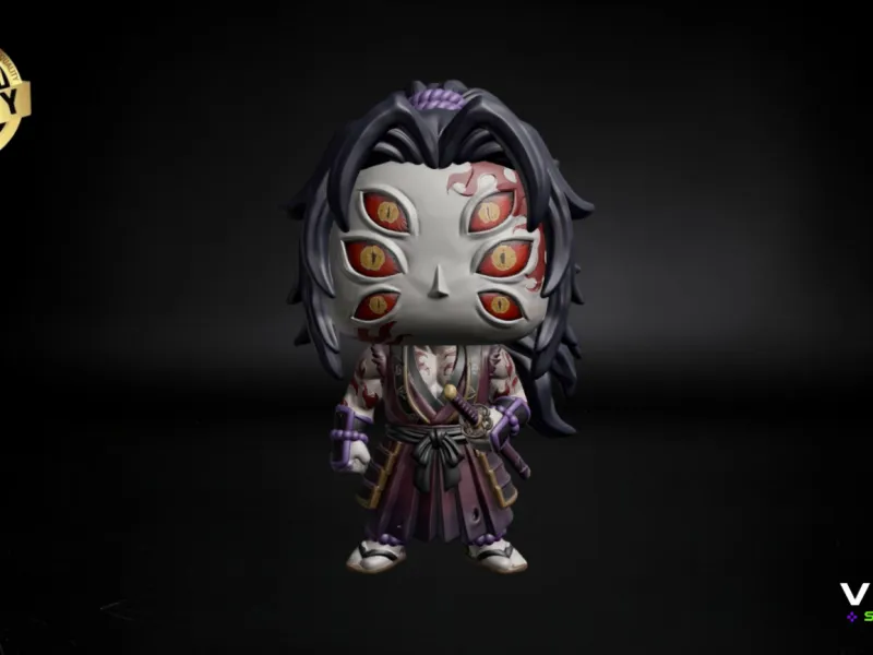 Kokushibo STL 3D Model Demon Slayer Fan Art Funko