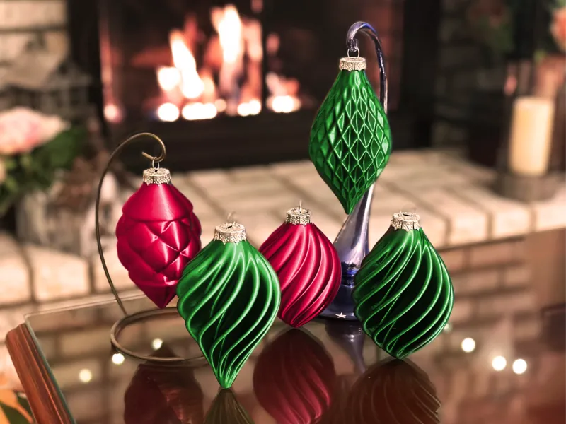 Kerstboomornamentenset (Vase-modus afdrukken)