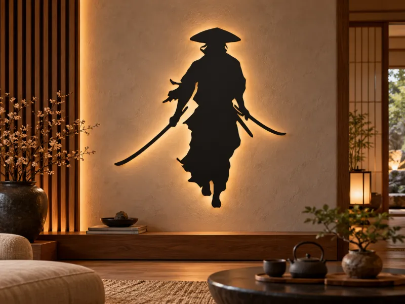墙面艺术 日本武士 001