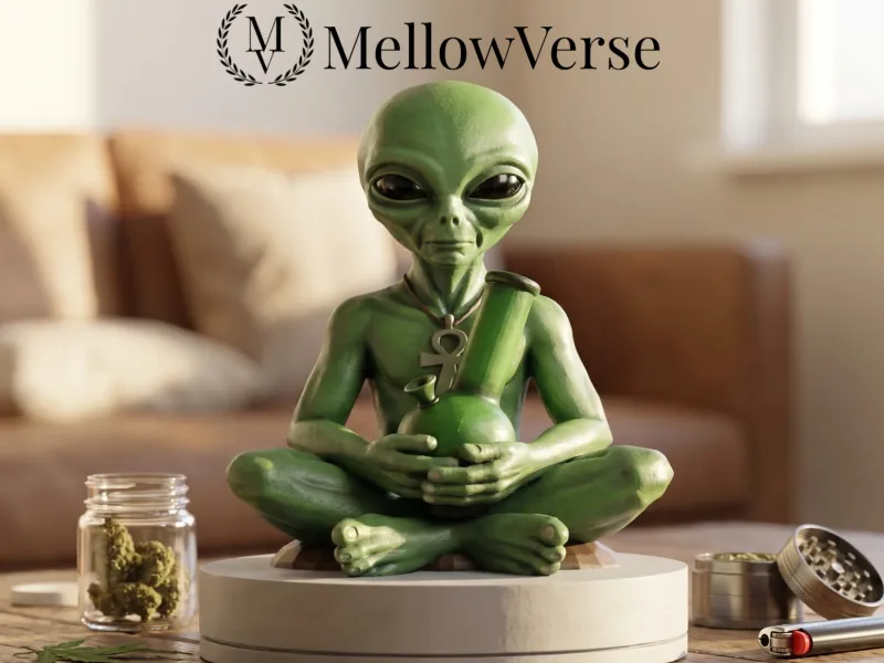 Moedor de Ervas Alien Descontraído - 2 Partes Magnético - MellowVerse