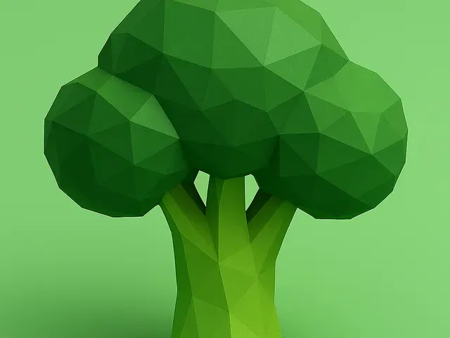Low Poly Broccoli 3D Model