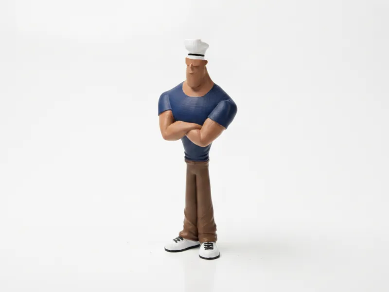 Johnny Bravo Figurine Cartoon Character 3D Printable