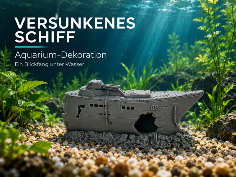 Barco hundido – Pecio de acuario