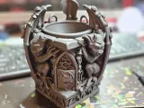 Gothic Gargoyle Wall-Hanging Corner Pot-0
