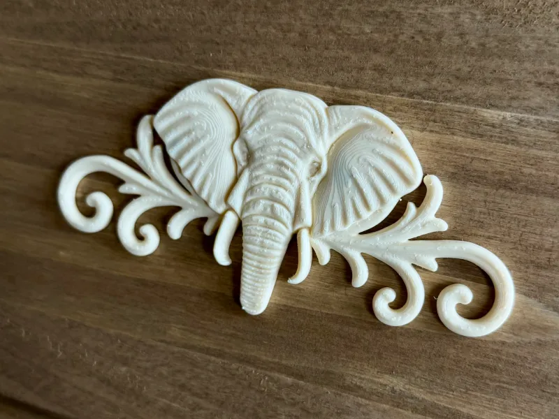 Modello di simbolo animale elefante set a rilievo