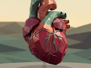 Corazón estilo Low Poly