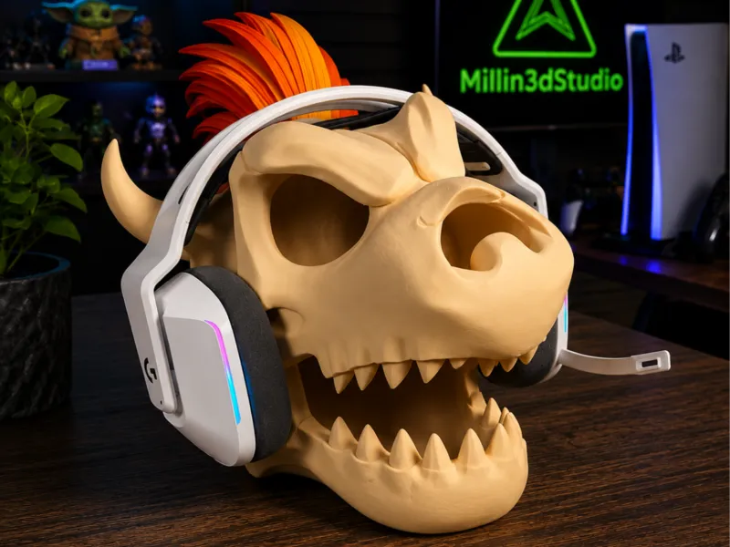 Bowser skull Headphone  Stand (No CFS needed)