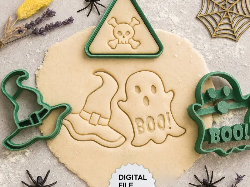 Halloween Cookie Cutter Set, 3 Cute Cake Cutter