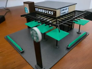 Starbucks US Store - Diorama - 1-64 scale
