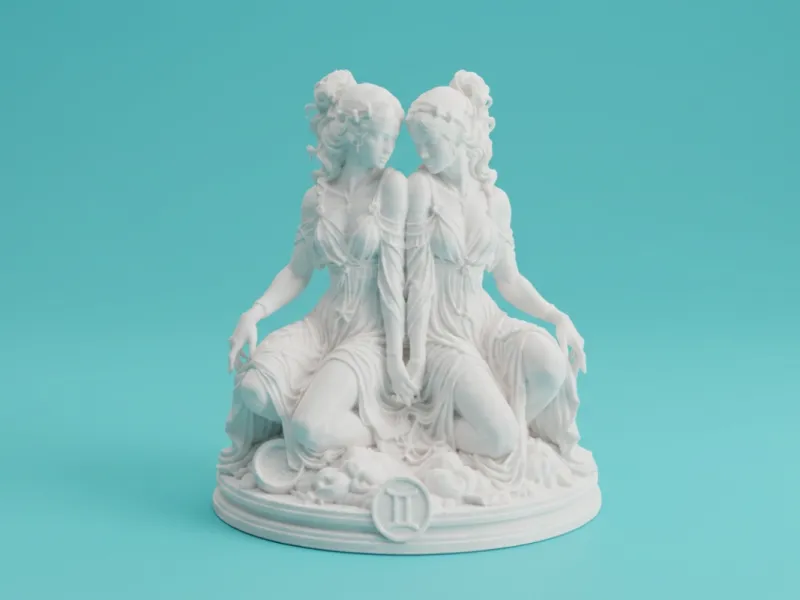 Gemini Zodiac – Twin Goddess Figurine