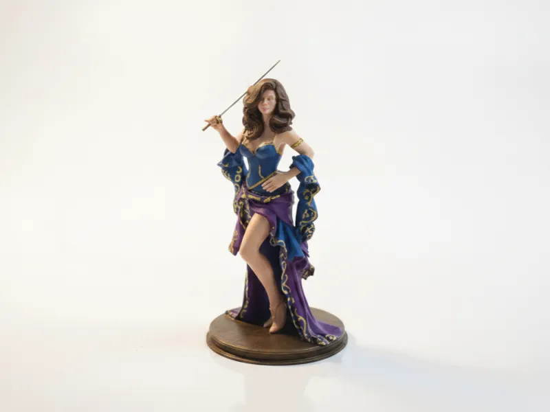Statuetta Fantasy Fata Femminile Stampabile in 3D