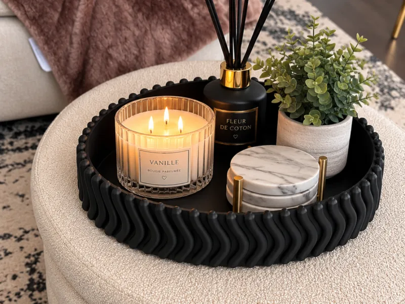 Plateau décoratif ondulé 250 mm | Modern Wavy Decorative