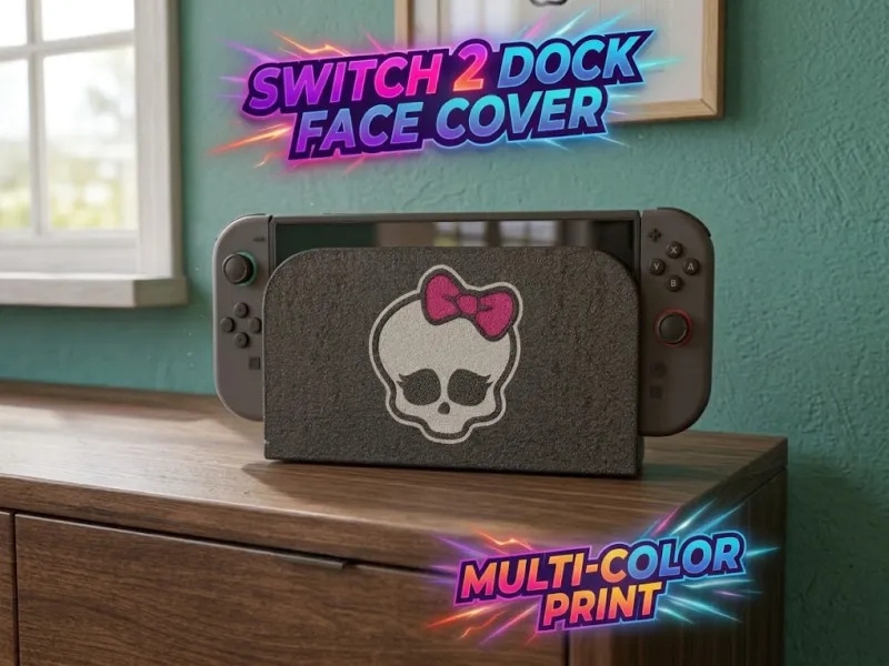 Monster High Skull Nintendo Switch 2 dock cover plate