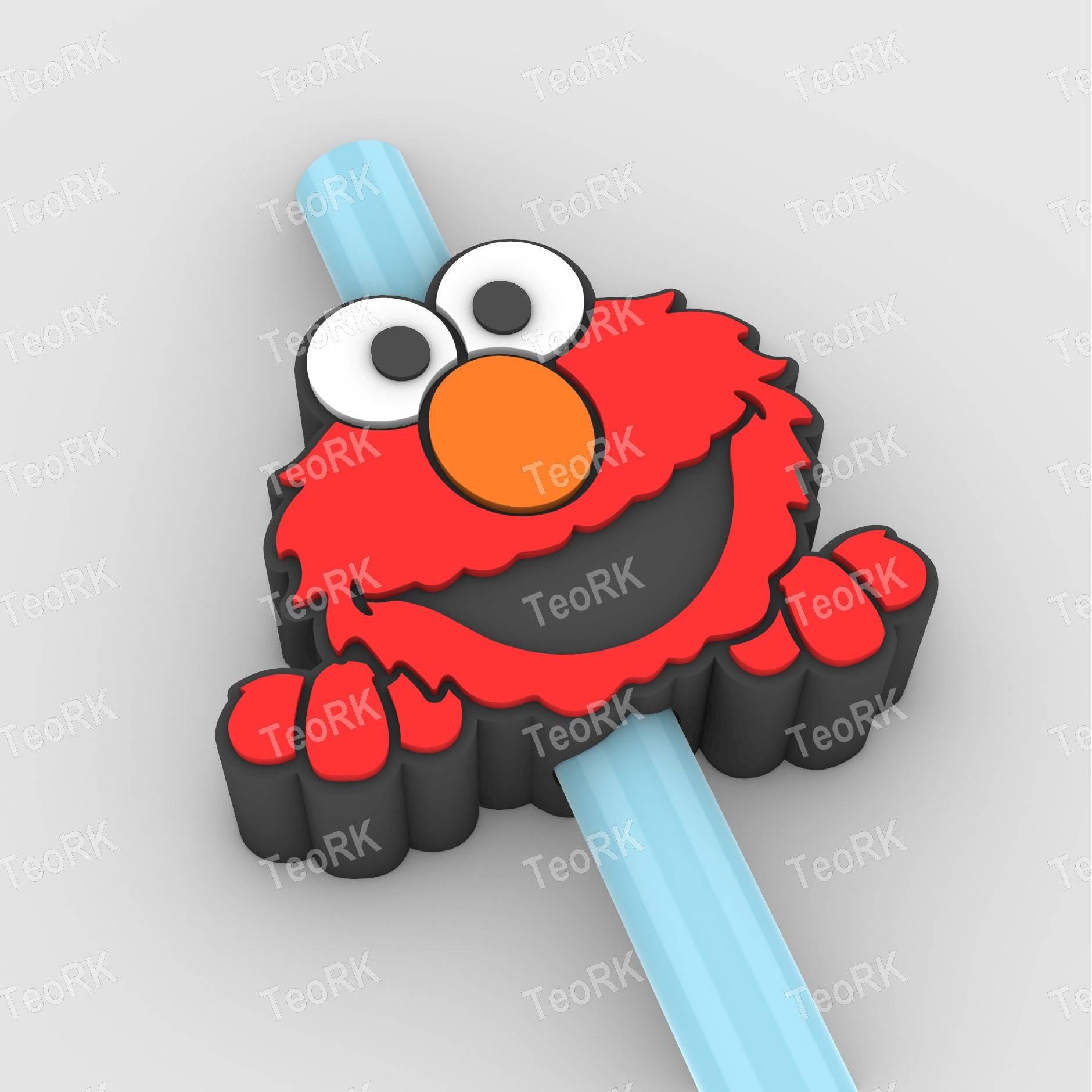 Straw Topper ELMO FACE - MUPPETS