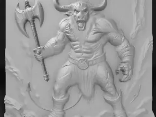 Minotaur with double-edged axe