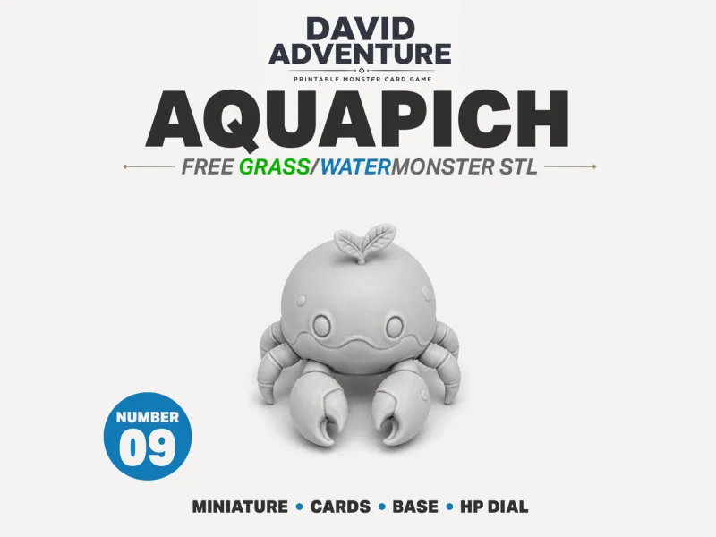 AQUAPICH – Free Hydro/Plant Monster STL | Cards, Base