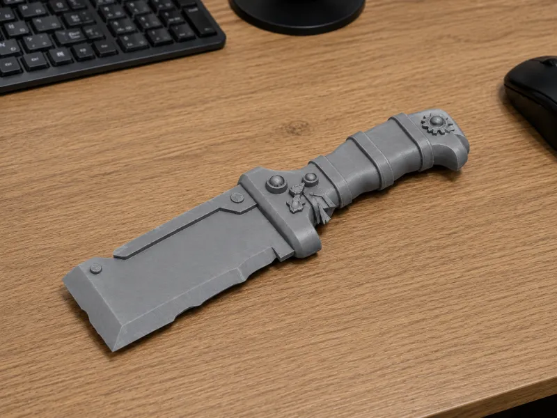 40K Warhammer Style Cleaver Shaped Bed Scraper