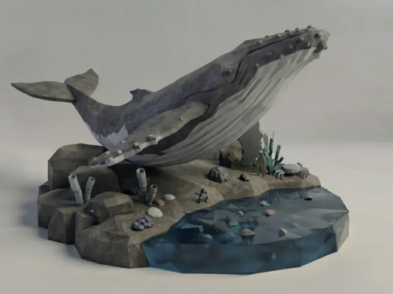 Low Poly Humpback Whale