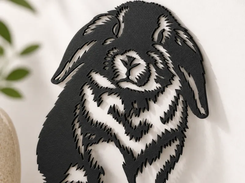 Arte de Parede e Decoração para Casa com Adorável Coelhinho Felpudo