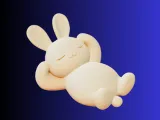 Chibi Sleeping Bunny Figurine-0
