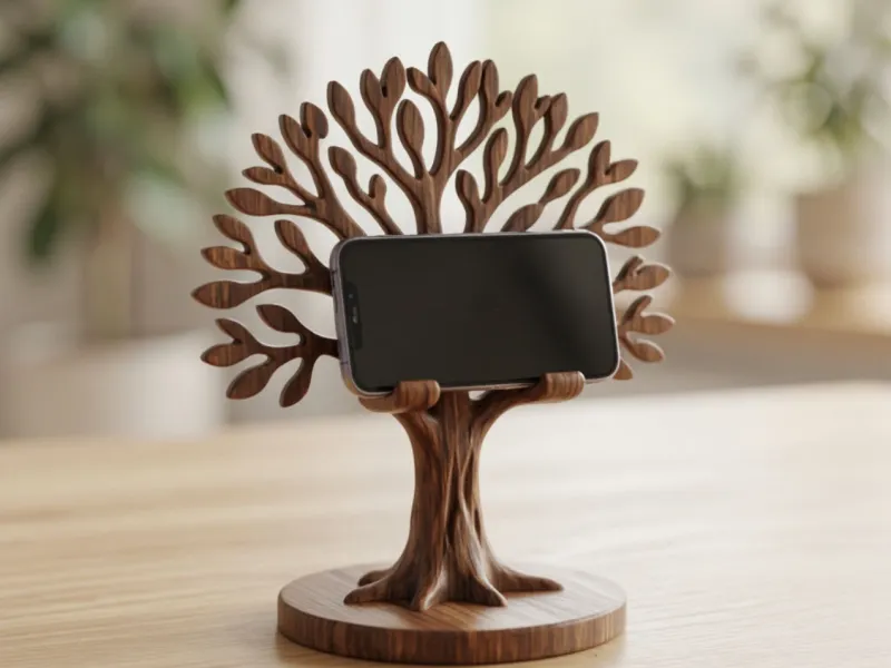 Soporte para teléfono con forma de árbol
