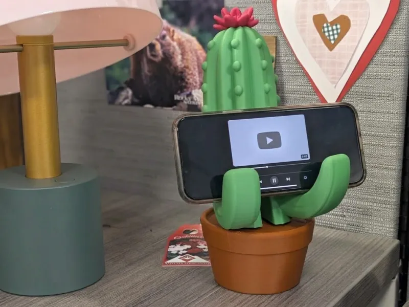 Support de téléphone Cactus