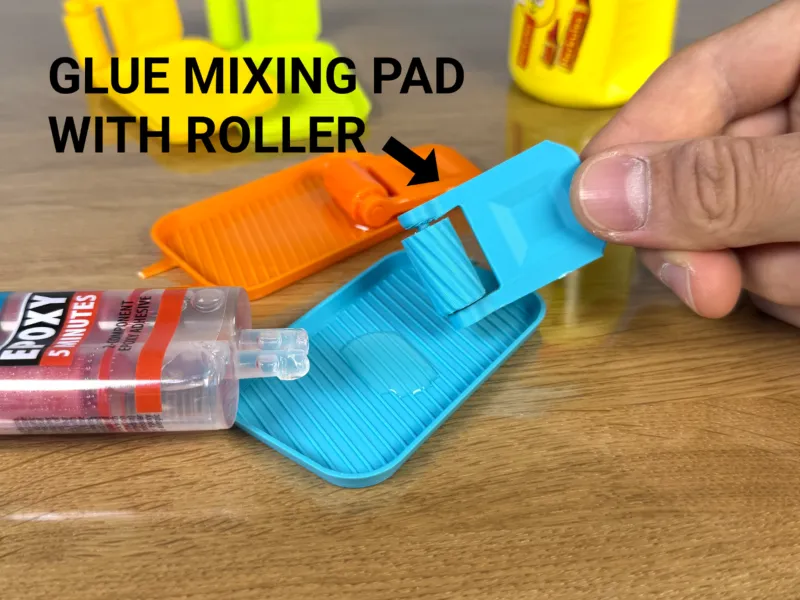 Disposable Glue Mixing Pad with Roller