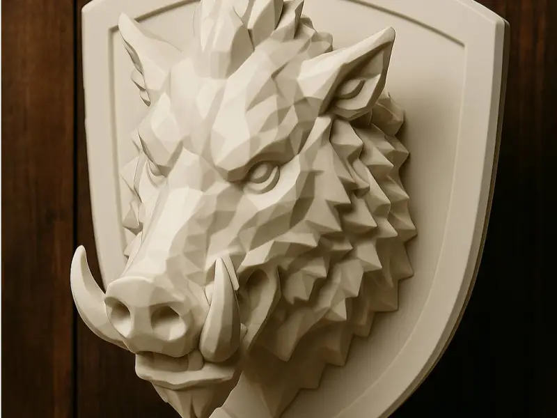 Boar Head Plack