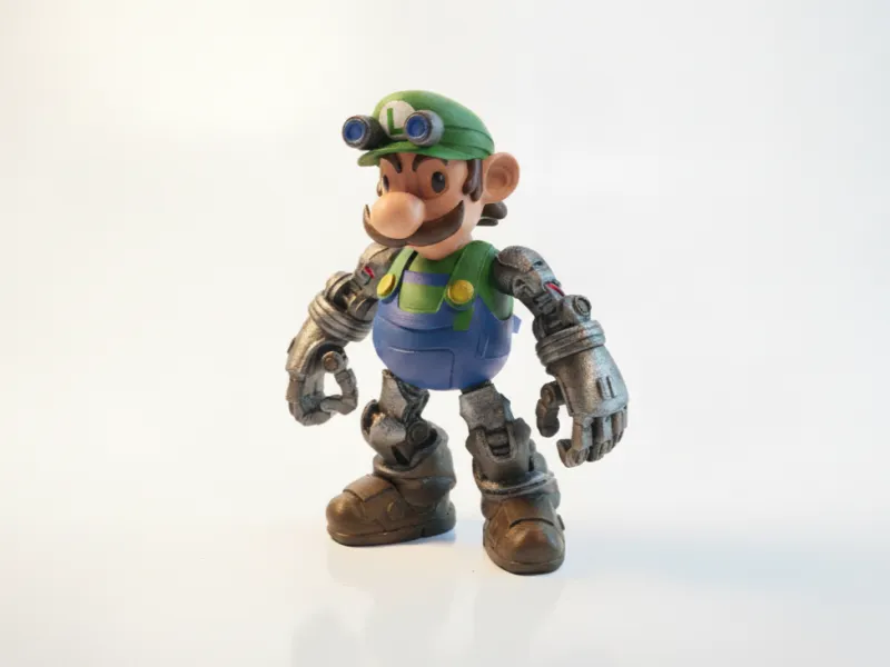 Robo Plumber Figurine Robotic Character 3D Printable