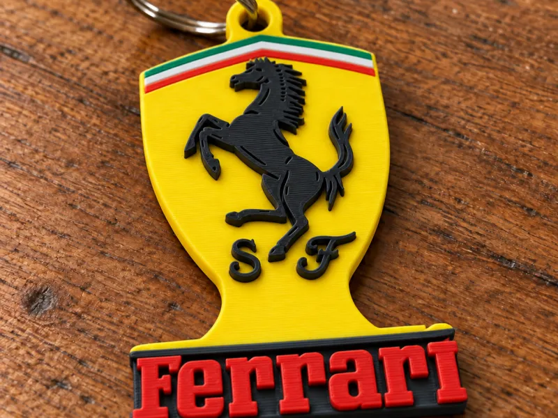 Emblema del logotipo de Ferrari – Insignia de coche imprimible en 3D