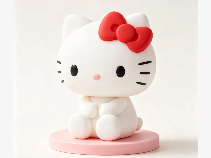 Sitzende, niedliche Hello Kitty Tischfigur