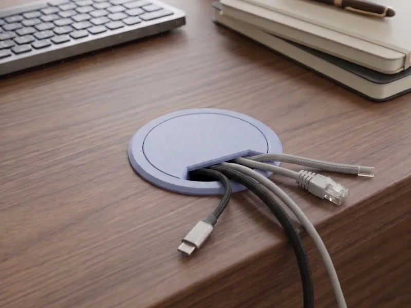 Desk cable grommets