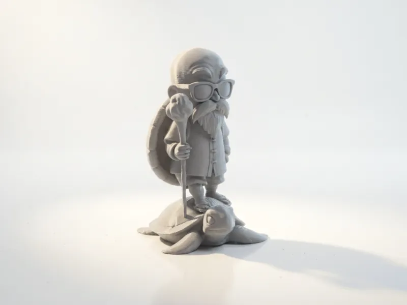Alter Mann Schildkröte Surfen Figurine Tier 3D-druckbar