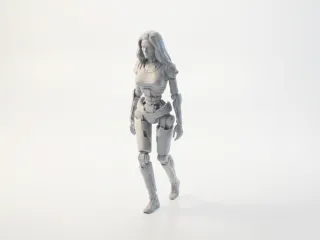 Robochic Female Cyborg Figurine 3D Printable