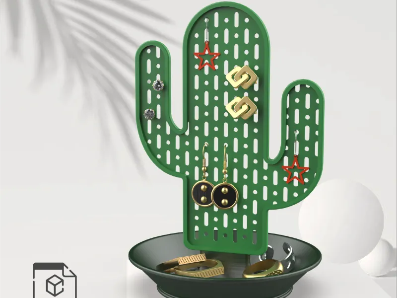 Portagioie a Cactus 3D