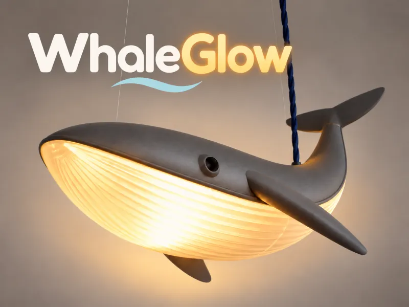 WhaleGlow — Posable Dual E14 Whale Lamp