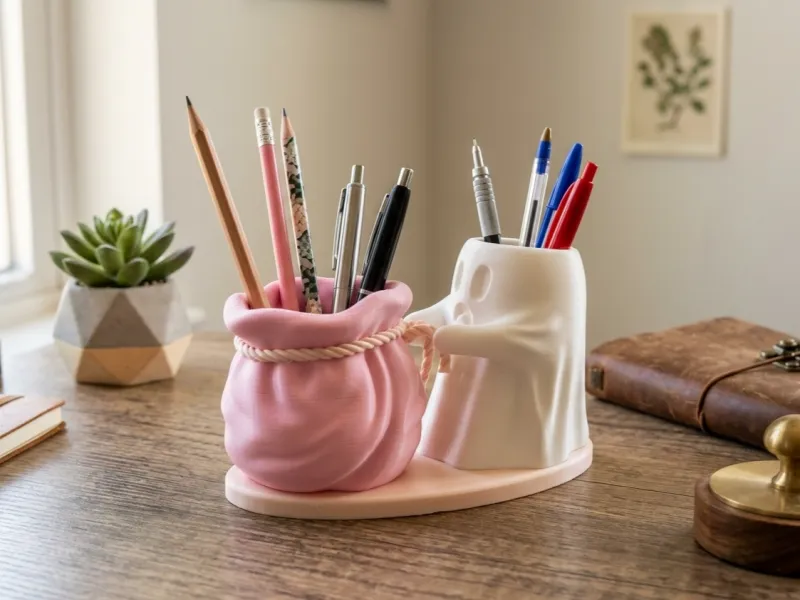 "Ghost" Pen Holder Dual Desktop Organizer