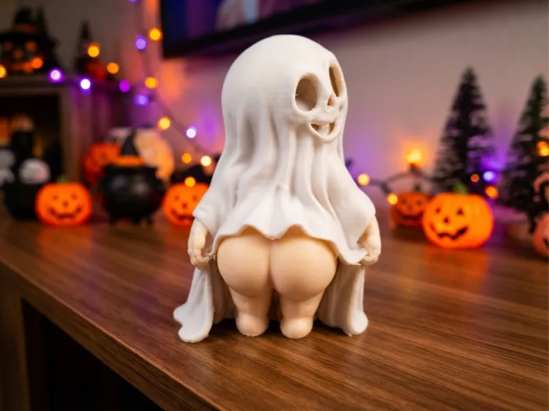 Funny Cheeky Kinky Ghost Figurine Halloween Decor