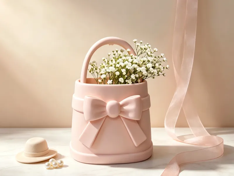 Schleifen-Handtasche Aufbewahrung Tischdekoration Stifthalter Vase