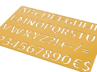 Stencil: Alphabet, Letters and Numbers