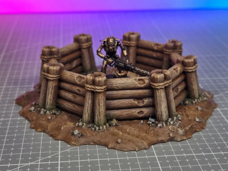 Fortified Log Pit - Grimdark Wargame Terrain