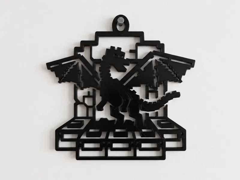 Minecraft Ender Dragon - Arte da Parete - Decorazione per Gamer